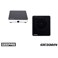 Geepas 2000W Infrared Cooker - Overheat Protection, Ceramic Heating Element & Double Heat Ring | 10 Temperature Levels, 2 Digit LED Display | 99 Minute Timer
