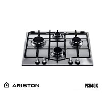 Ariston Built-In Gas Hob, 4 Burners, Stainless Steel, 60 cm - (PC640X)