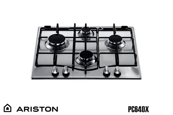Ariston Built-In Gas Hob, 4 Burners, Stainless Steel, 60 cm - (PC640X)
