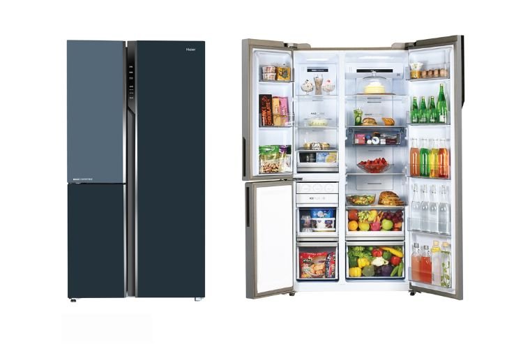 Haier Vouge 598L Side By Side Triple Door Inverter Refrigerator