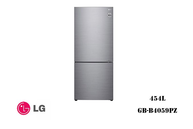 LG 454L Bottom Freezer Refrigerator - Platinum Silver