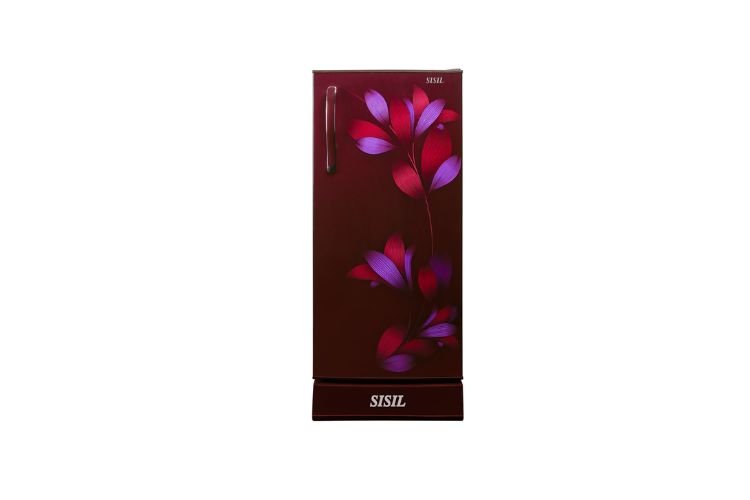 Sisil ECO 185L Single Door Refrigerator (Floral Red)