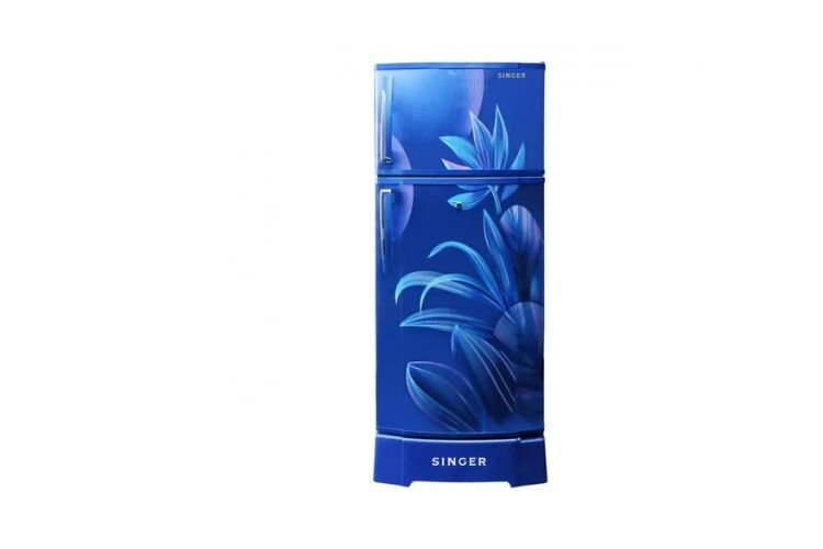 Singer GEO 185L 2 Doors Refrigerator (Floral Blue)