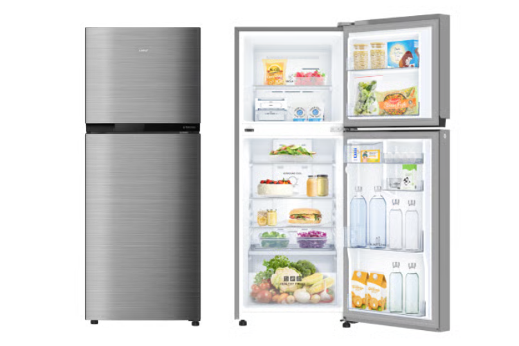 Abans 260L Double Door Inverter Refrigerator - Silver Hairline