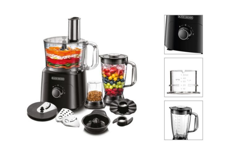 Black + Decker 750W 5 in 1 34 Function Food Processor