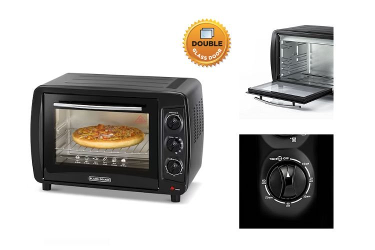 Black + Decker 35L Double Glass Toaster Oven
