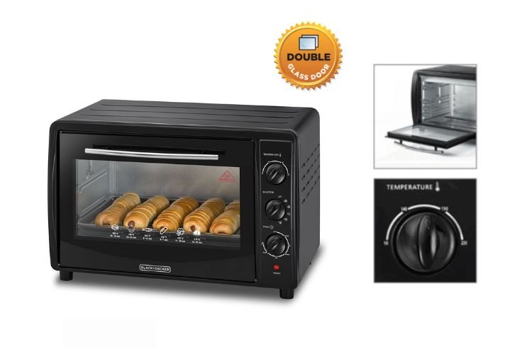 Black + Decker 45L Double Glass Toaster Oven