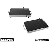 Geepas Digital Infrared Cooker 2200W - 10 Temperature Setting | Overheat Function, Timer Function With Child Lock Safe | Suitable For All Kinds Of Cookware