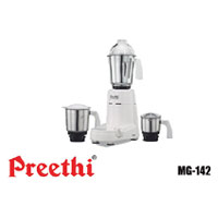 Preethi Popular 750-Watt Mixer Grinder with 3 Jars (MG142)