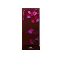 Sisil ECO 185L Single Door Refrigerator (Floral Red)